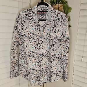 Robert Graham Black and White Casual Button Down Shirt